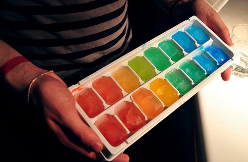 Rainbow Ice Cubes